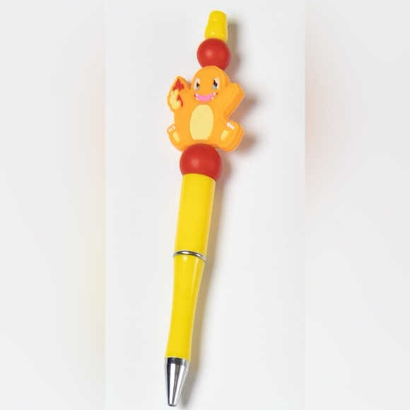 Pokémon Charmander Custom Made Silicone Beaded Pen - Picture 1 of 2